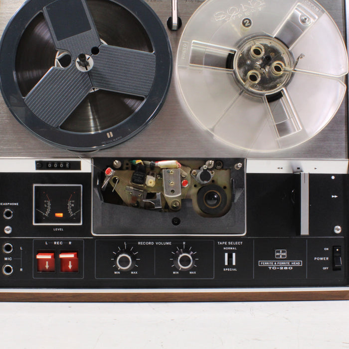 Sony TC-280 3-Head Reel-to-Reel Solid State Stereo Tape Recorder (1973)-Reel-to-Reel Tape Players & Recorders-SpenCertified-vintage-refurbished-electronics
