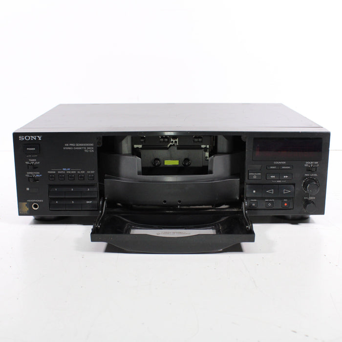 Sony TC-C5 Rare 5-Cassette Changer Stereo Cassette Deck HX Pro (1992)-Cassette Players & Recorders-SpenCertified-vintage-refurbished-electronics