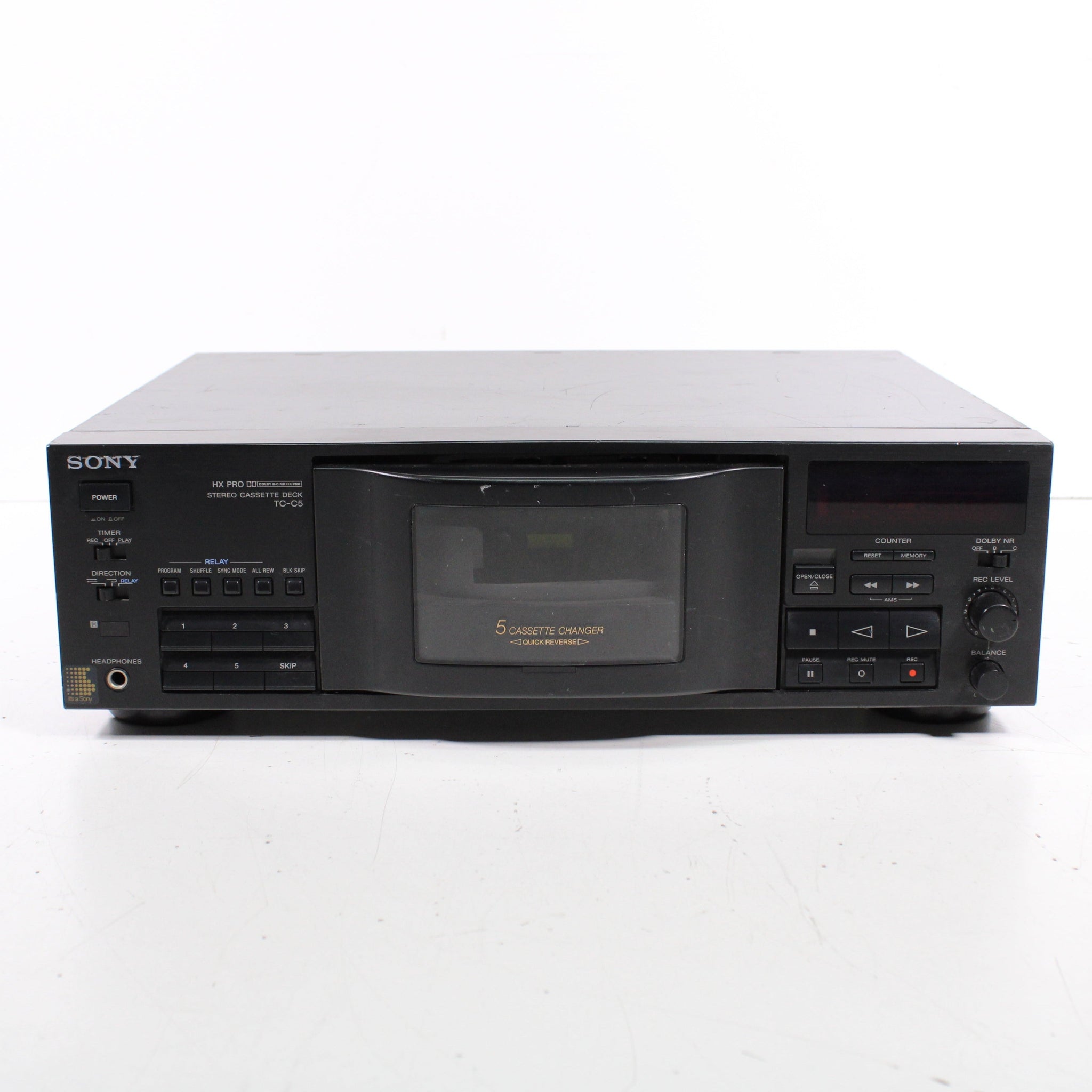 Sony TC-C5 Rare 5-Cassette Changer Stereo Cassette Deck HX Pro (1992)