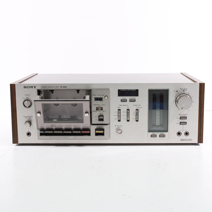 Sony TC-K60 Single Stereo Cassette Deck Wooden Side Panels-Cassette Players & Recorders-SpenCertified-vintage-refurbished-electronics