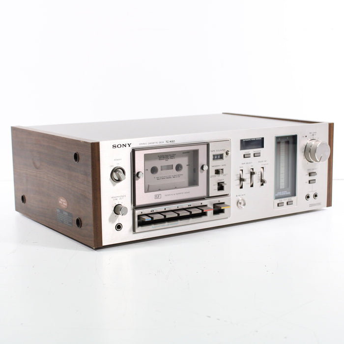 Sony TC-K60 Single Stereo Cassette Deck Wooden Side Panels-Cassette Players & Recorders-SpenCertified-vintage-refurbished-electronics