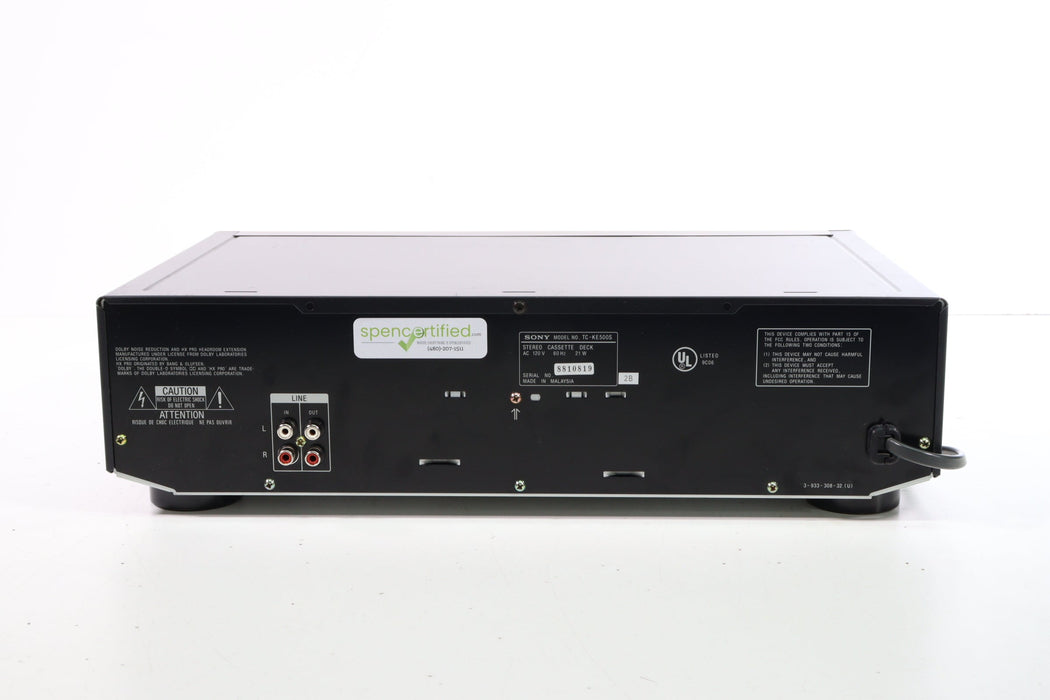 Sony TC-KE500S 3 Head Single Cassette Deck Player Recorder-Cassette Players & Recorders-SpenCertified-vintage-refurbished-electronics