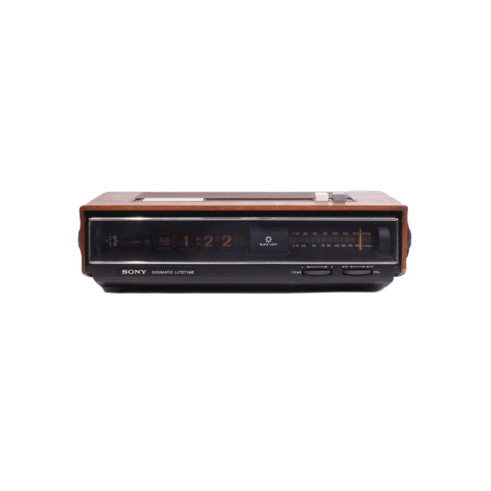 Sony TFM-C770W Digimatic Litetime AM/FM Clock Radio Woodgrain (AS IS)-Radios-SpenCertified-vintage-refurbished-electronics