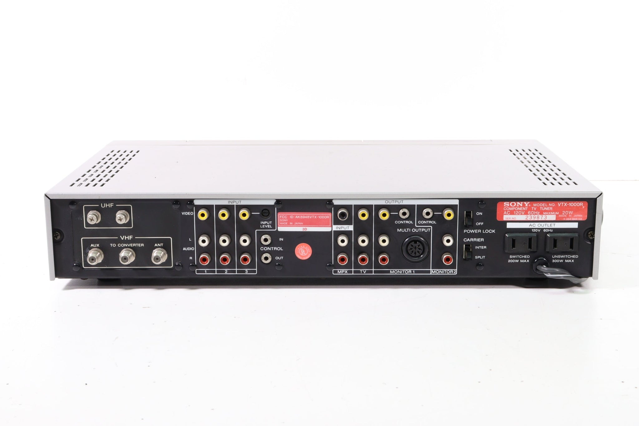 Sony VTX-1000R Frequency Synthesizer Component TV Tuner