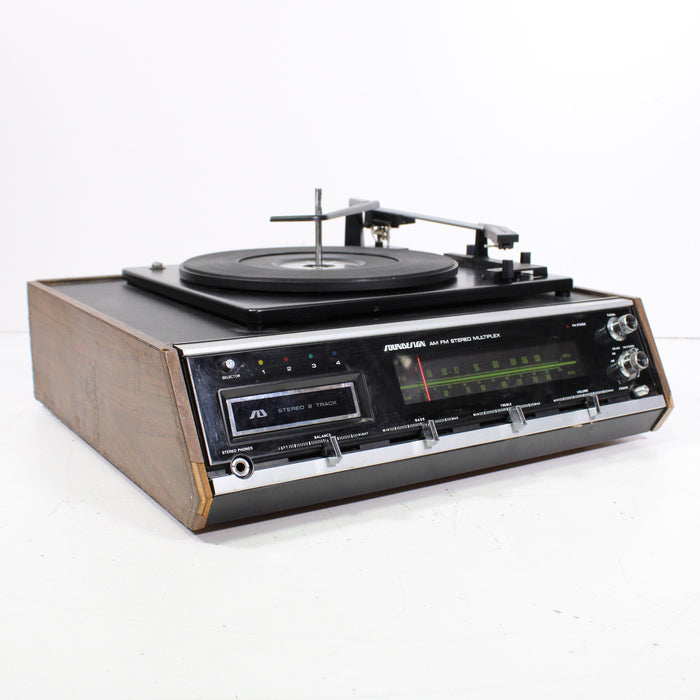 Soundesign 4764 AM FM Stereo Multiplex System Turntable with 8 Track Player-Turntables & Record Players-SpenCertified-vintage-refurbished-electronics