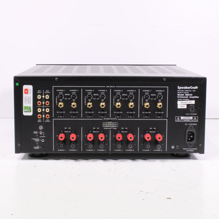 SpeakerCraft BB835 Big Bang 8-Channel Bridgeable Amplifier 35Watt (2007)-Power Amplifiers-SpenCertified-vintage-refurbished-electronics