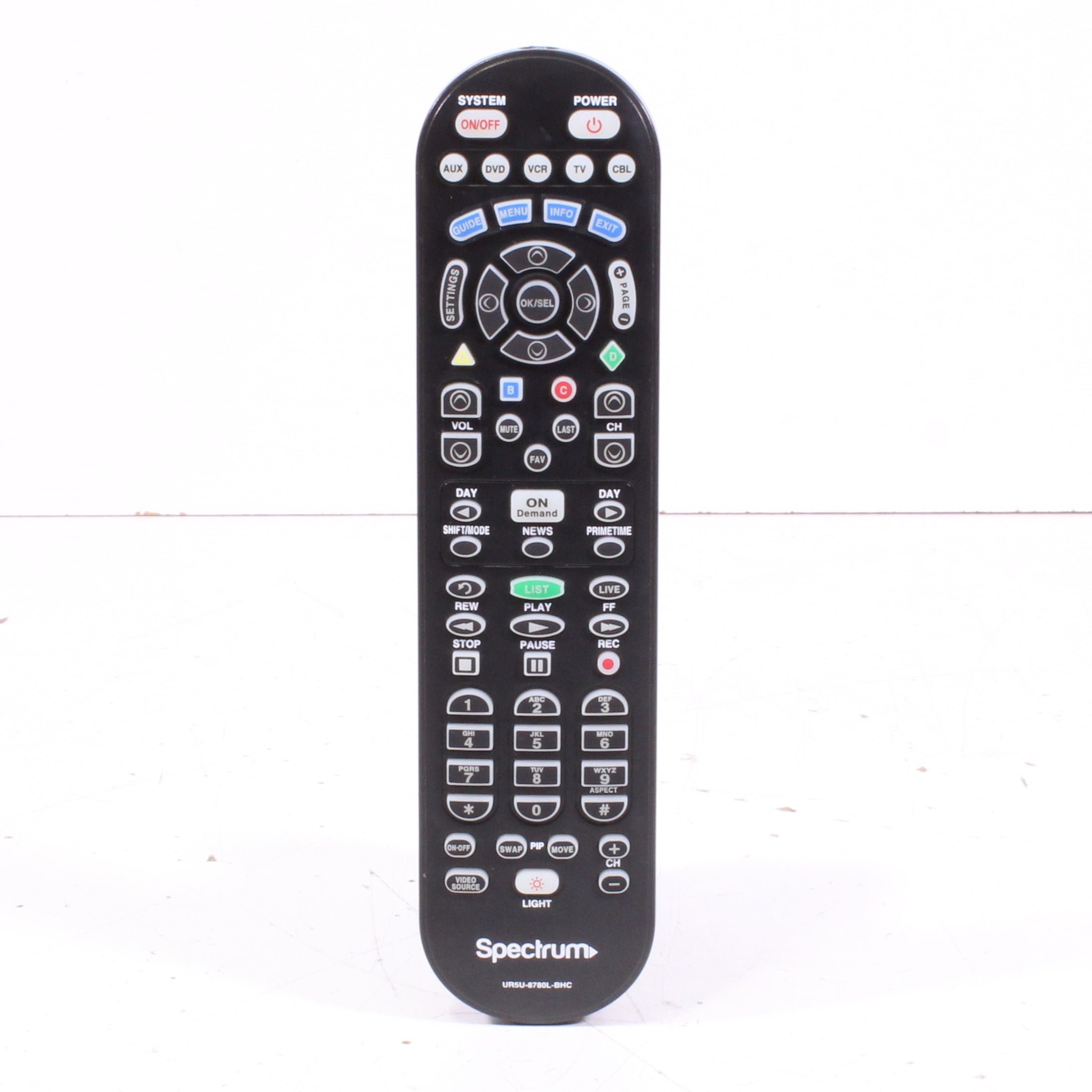 Spectrum Cable Remote Sensor Spectrum UR5U-8780L-BHC Remote Control for Cable Box — SpenCertified