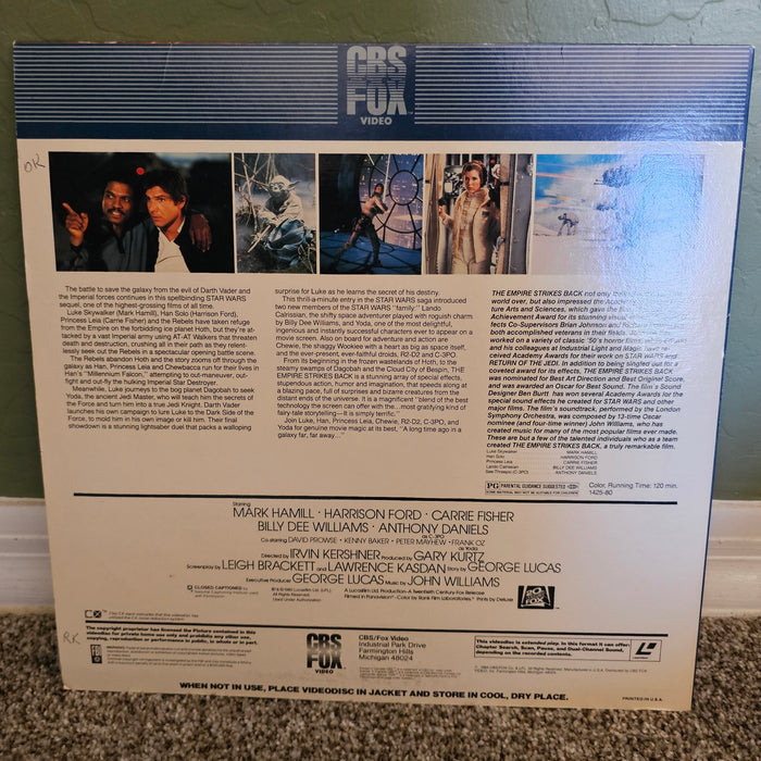 Star Wars The Empire Strikes Back Laserdisc Movie Surround Sound Stereo Extended Play (1980)-LaserDisc Movie-SpenCertified-vintage-refurbished-electronics