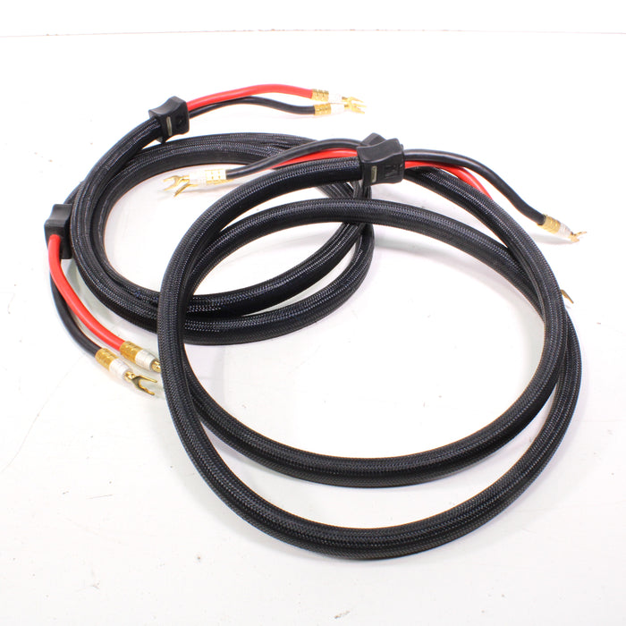 Statement High-Quality 8' Speaker Cable Pair Gold Plated Spade Connectors-Speaker Accessories-SpenCertified-vintage-refurbished-electronics