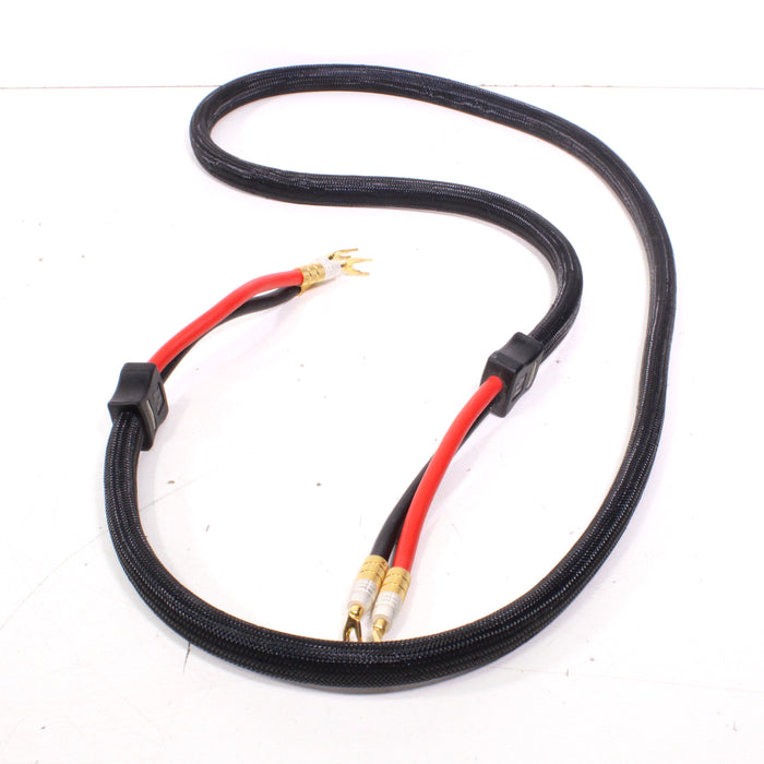 Statement High-Quality 8' Speaker Cable Pair Gold Plated Spade Connectors-Speaker Accessories-SpenCertified-vintage-refurbished-electronics