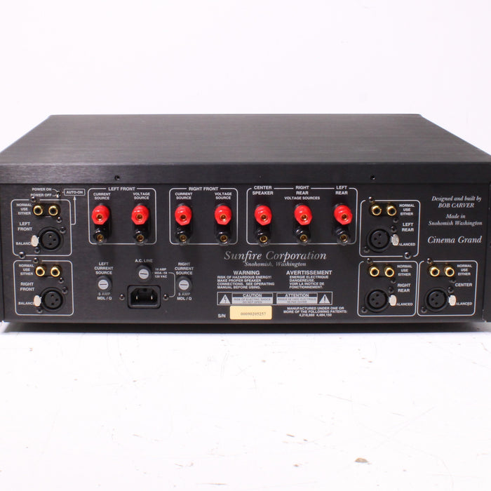 Sunfire Cinema Grand High Fidelity 5-Channel Power Amplifier 2001 (AS-IS)-Sound Processor-SpenCertified-vintage-refurbished-electronics