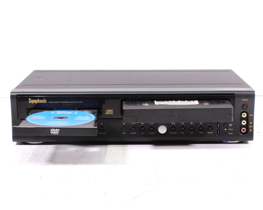 Symphonic WF802 DVD VHS Combo Player 4-Head Hi-Fi Stereo VCR (2002)-VCRs-SpenCertified-vintage-refurbished-electronics