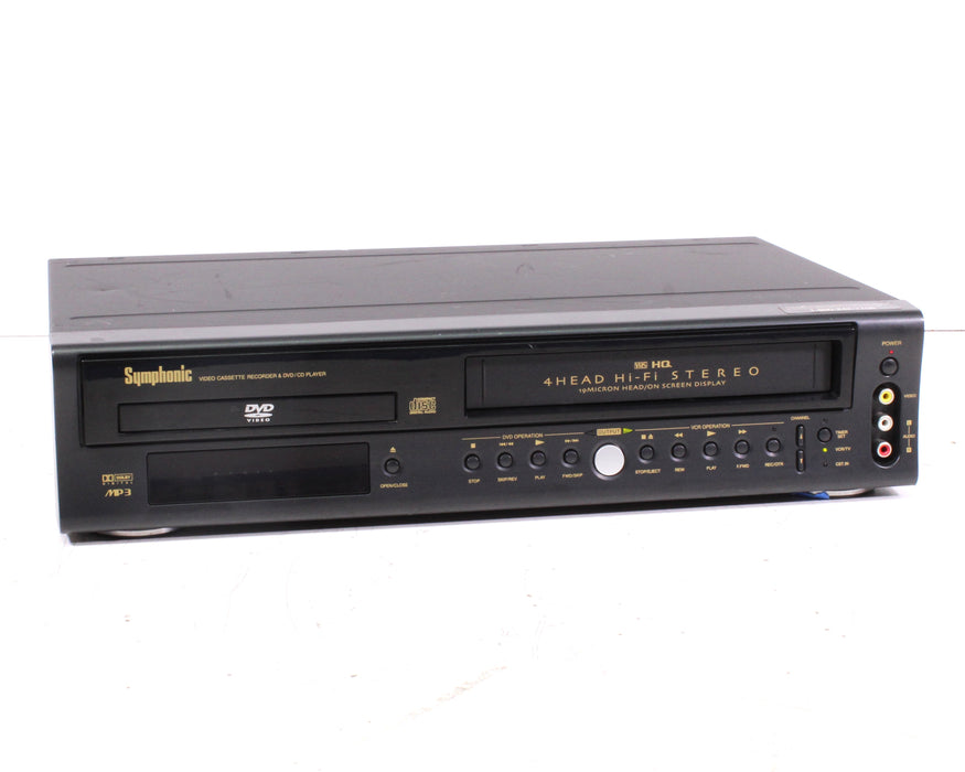 Symphonic WF802 DVD VHS Combo Player 4-Head Hi-Fi Stereo VCR (2002)-VCRs-SpenCertified-vintage-refurbished-electronics