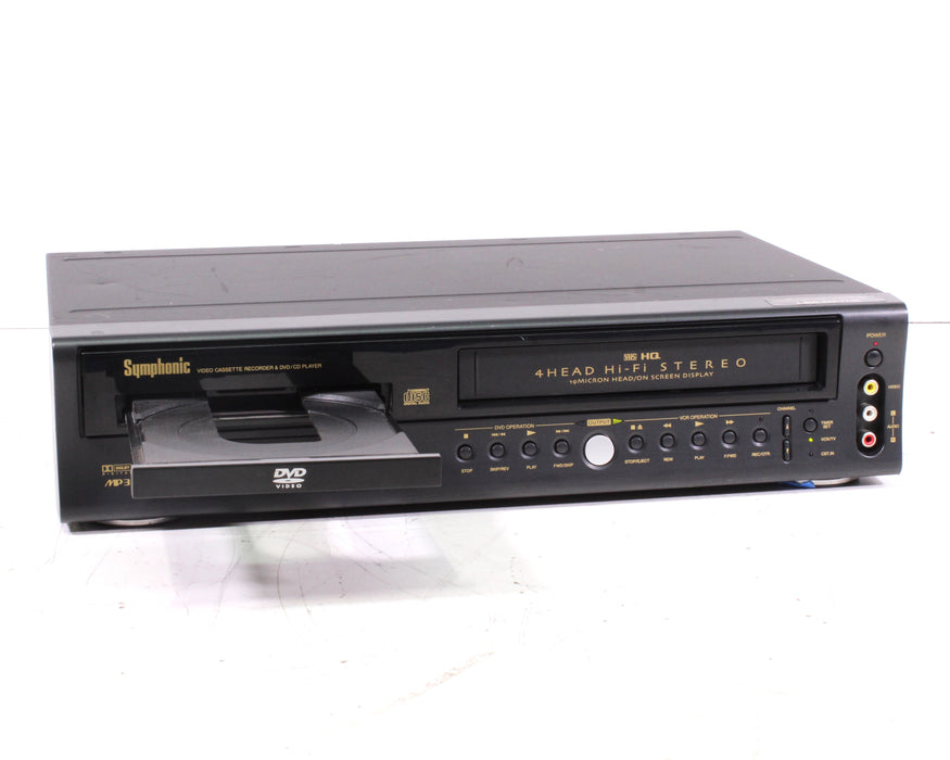 Symphonic WF802 DVD VHS Combo Player 4-Head Hi-Fi Stereo VCR (2002)-VCRs-SpenCertified-vintage-refurbished-electronics