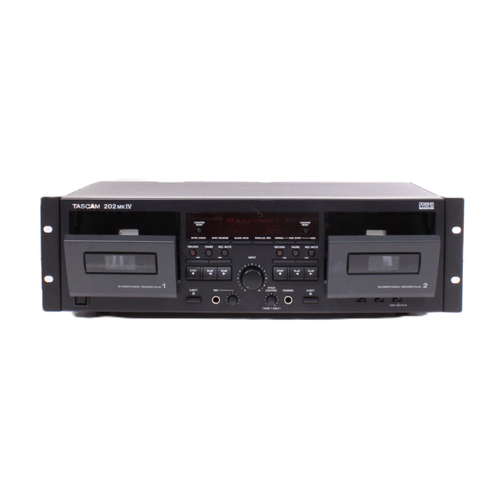 TASCAM 202MKIV Dual Cassette Deck Dolby B Noise Reduction High-Speed Dubbing Rack Mount-Cassette Players & Recorders-SpenCertified-vintage-refurbished-electronics