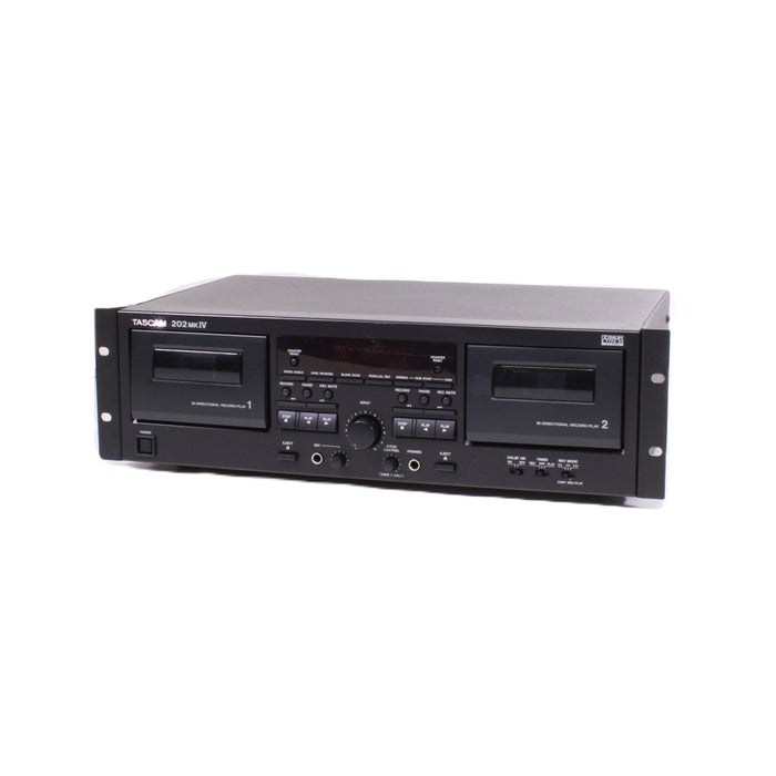 TASCAM 202MKIV Dual Cassette Deck Dolby B Noise Reduction High-Speed Dubbing Rack Mount-Cassette Players & Recorders-SpenCertified-vintage-refurbished-electronics