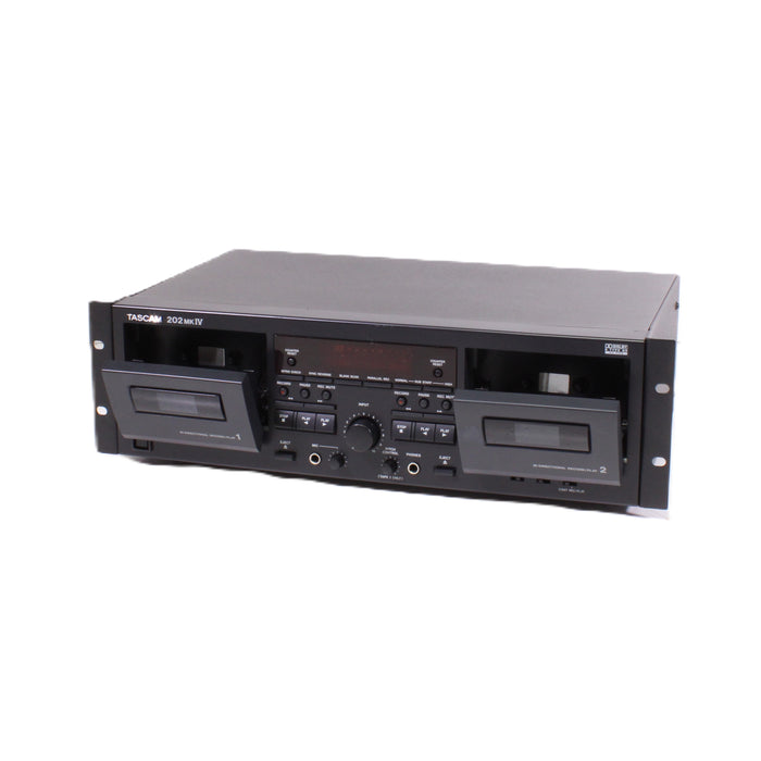 TASCAM 202MKIV Dual Cassette Deck Dolby B Noise Reduction High-Speed Dubbing Rack Mount-Cassette Players & Recorders-SpenCertified-vintage-refurbished-electronics