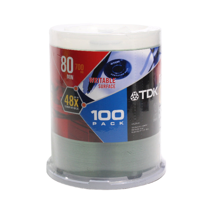 Teka Cd R Color TDK CD-R 100 Pack 700MB 80Min 48X Recordable Black Media Discs (NEW, S ...