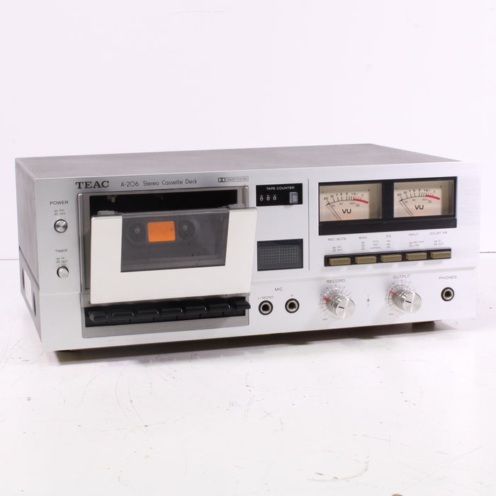 TEAC A‑206 Stereo Cassette Deck with Dolby System (1980s)-Cassette Players & Recorders-SpenCertified-vintage-refurbished-electronics
