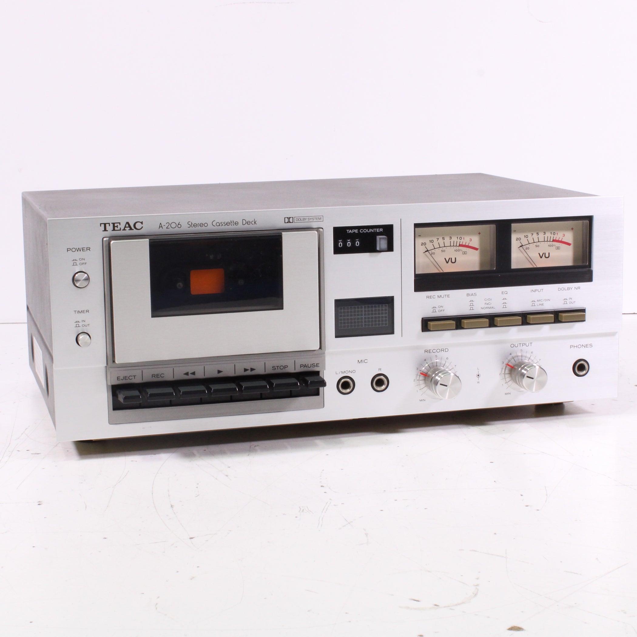Teac Removable Memory Module TEAC A‑206 Stereo Cassette Deck with Dolby System (1980s) — SpenCertified