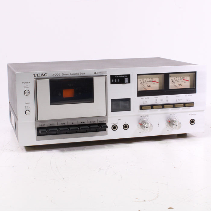 TEAC A‑206 Stereo Cassette Deck with Dolby System (1980s)-Cassette Players & Recorders-SpenCertified-vintage-refurbished-electronics