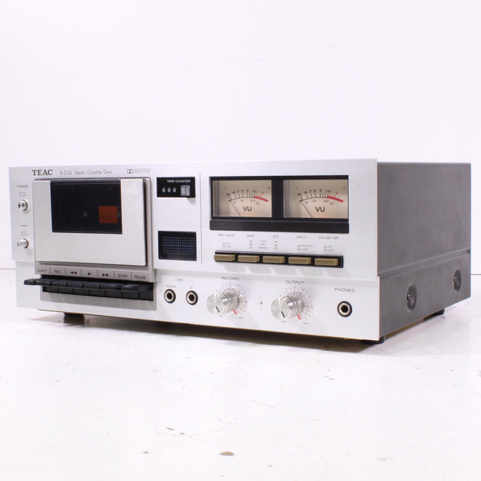 TEAC A‑206 Stereo Cassette Deck with Dolby System (1980s)-Cassette Players & Recorders-SpenCertified-vintage-refurbished-electronics