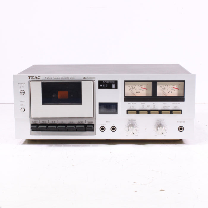 TEAC A‑206 Stereo Cassette Deck with Dolby System (1980s)-Cassette Players & Recorders-SpenCertified-vintage-refurbished-electronics