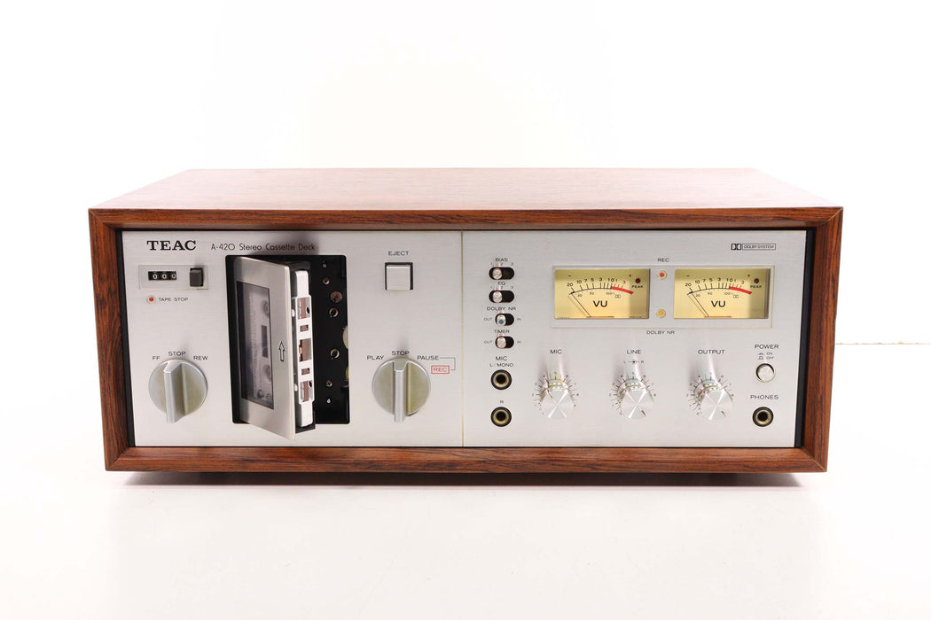 TEAC V-420 Stereo Cassette Deck-Cassette Players & Recorders-SpenCertified-vintage-refurbished-electronics