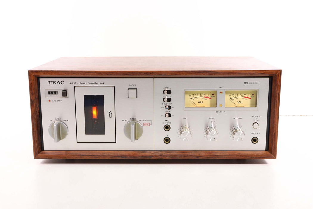 TEAC V-420 Stereo Cassette Deck-Cassette Players & Recorders-SpenCertified-vintage-refurbished-electronics