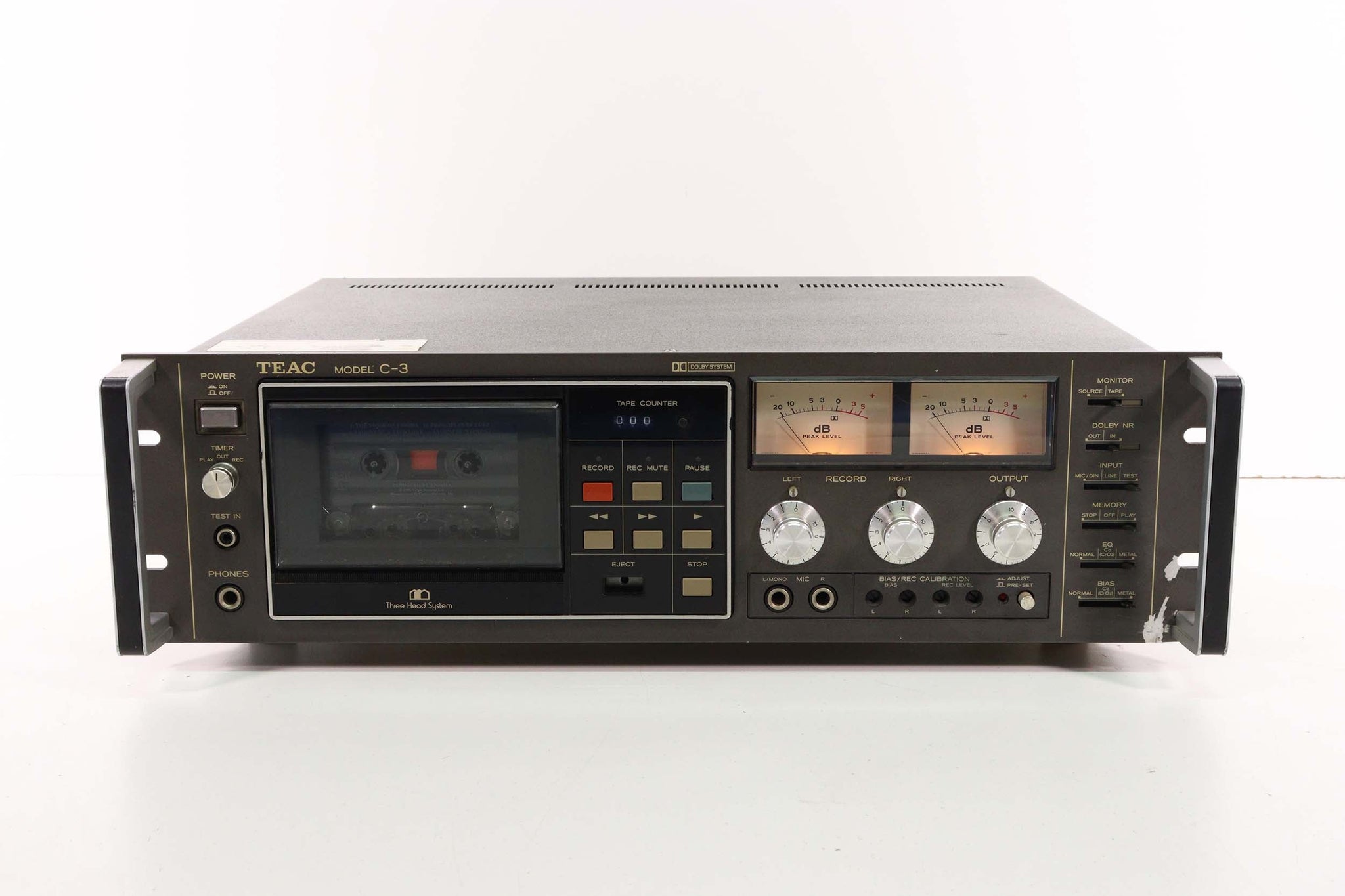 TEAC C-3 3-Head Single Stereo Cassette Deck Player Recorder (Eject but ...