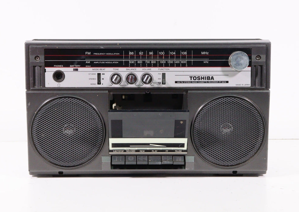 TOSHIBA RT-6015 AM/FM STEREO RADIO CASSETTE RECORDER-Cassette Players & Recorders-SpenCertified-vintage-refurbished-electronics