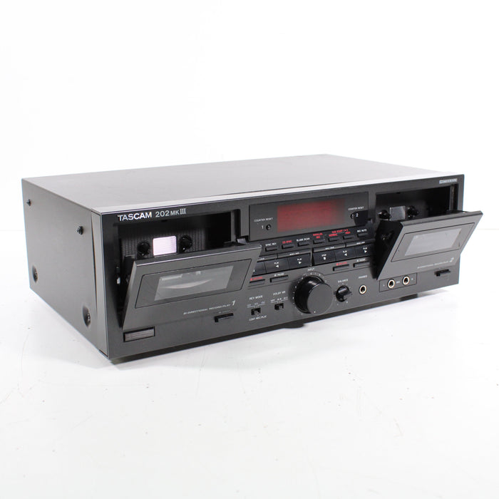 Tascam 202MKIII Professional Dual Cassette Deck Bi-Directional Record Play-Cassette Players & Recorders-SpenCertified-vintage-refurbished-electronics