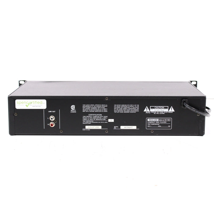 Tascam CD-150 Single-Disc CD Player Rack Mountable (2000)-CD Players & Recorders-SpenCertified-vintage-refurbished-electronics