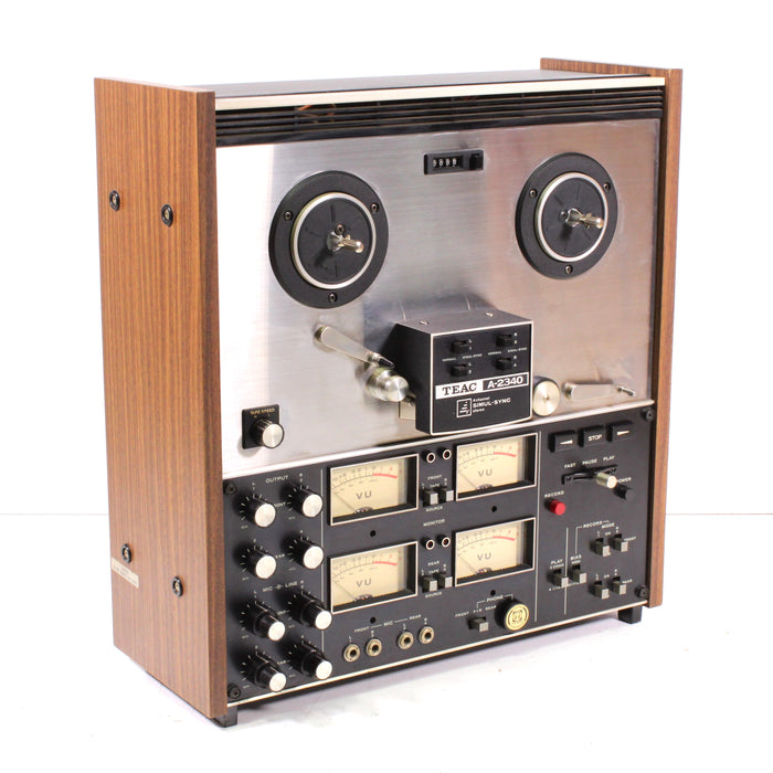 Teac A-2340 4-Channel Simul-Sync Reel-to-Reel Tape Deck w/ Box (1972) (AS IS)-Reel-to-Reel Tape Players & Recorders-SpenCertified-vintage-refurbished-electronics