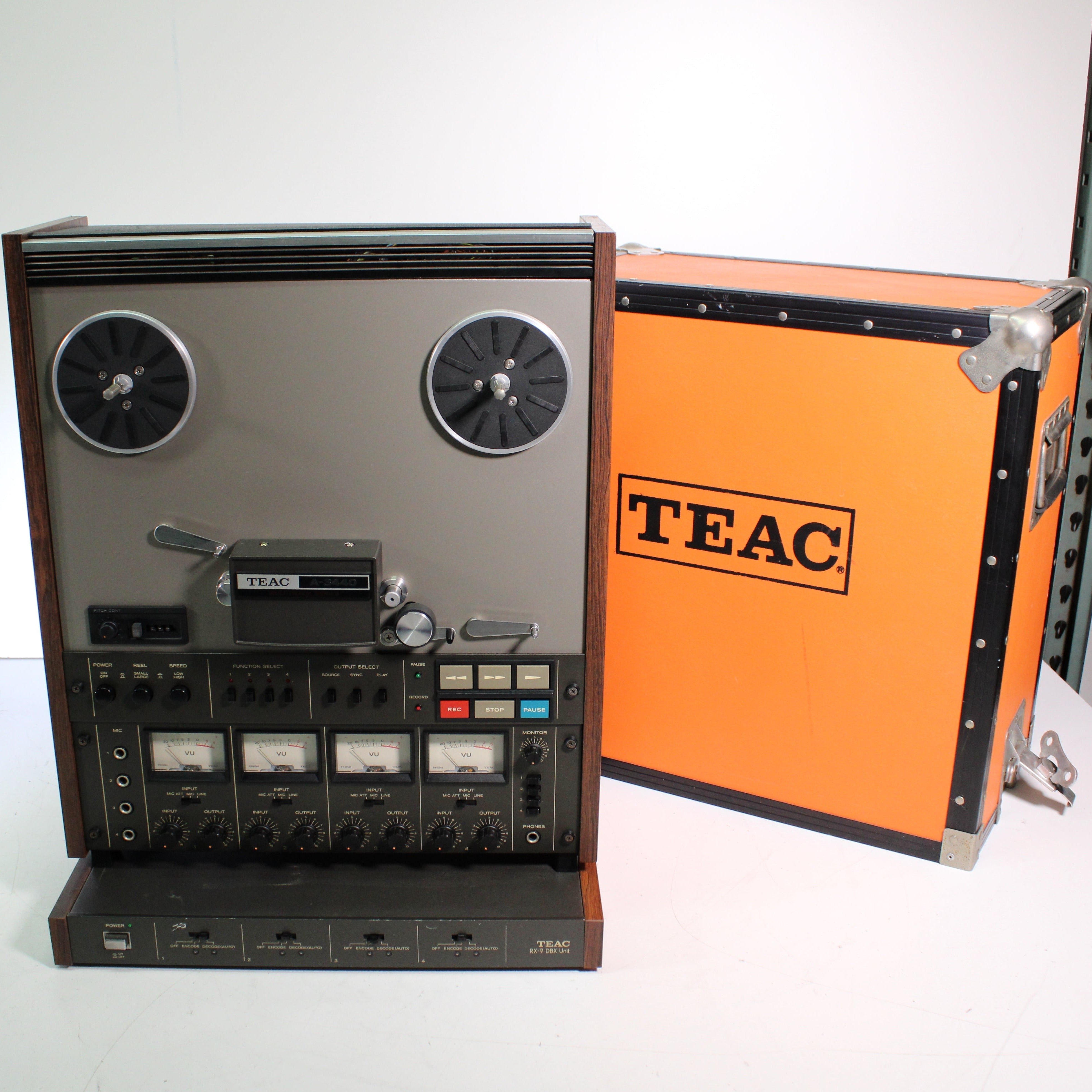 Teac 3440 4 Track Reel To Reel Recorder Teac M2a 6 channel mixer Teac MB20  VU