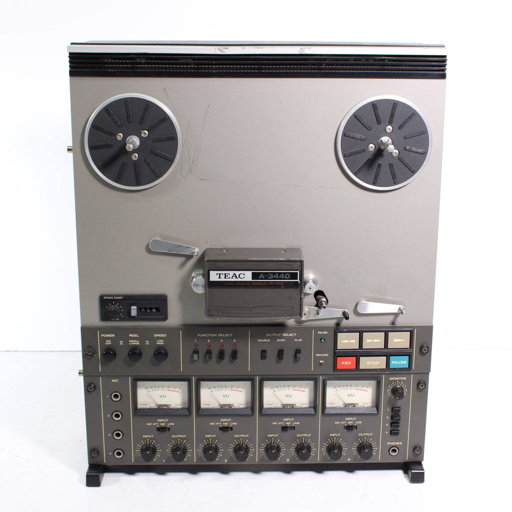 Reel Reader Computer Teac A-3440 Reel-to-Reel Player and Recorder Four Channel Simul-Sync