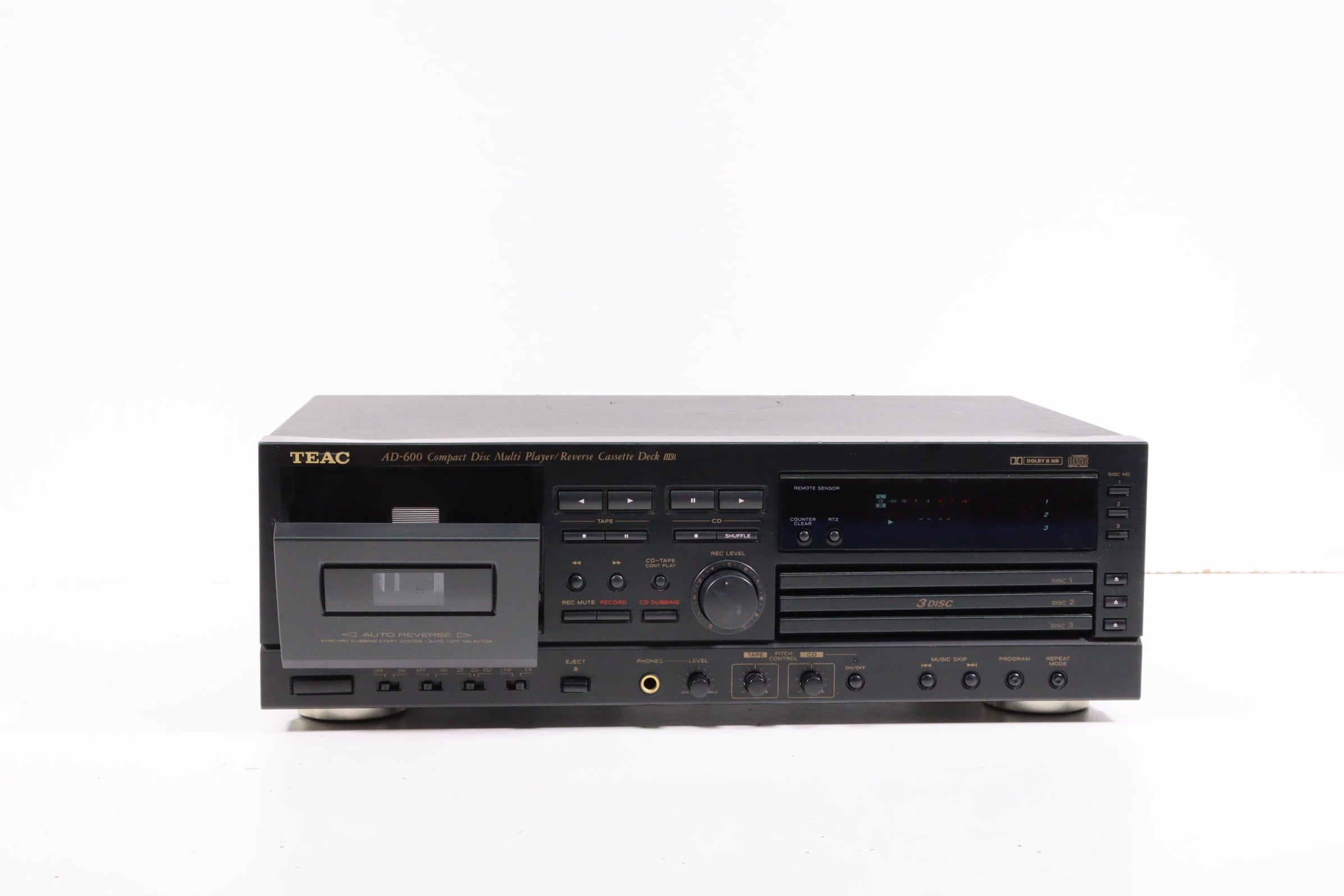 Teac AD-600 3-Disc CD Player and Cassette Deck Combo System (NO BUTTON ...