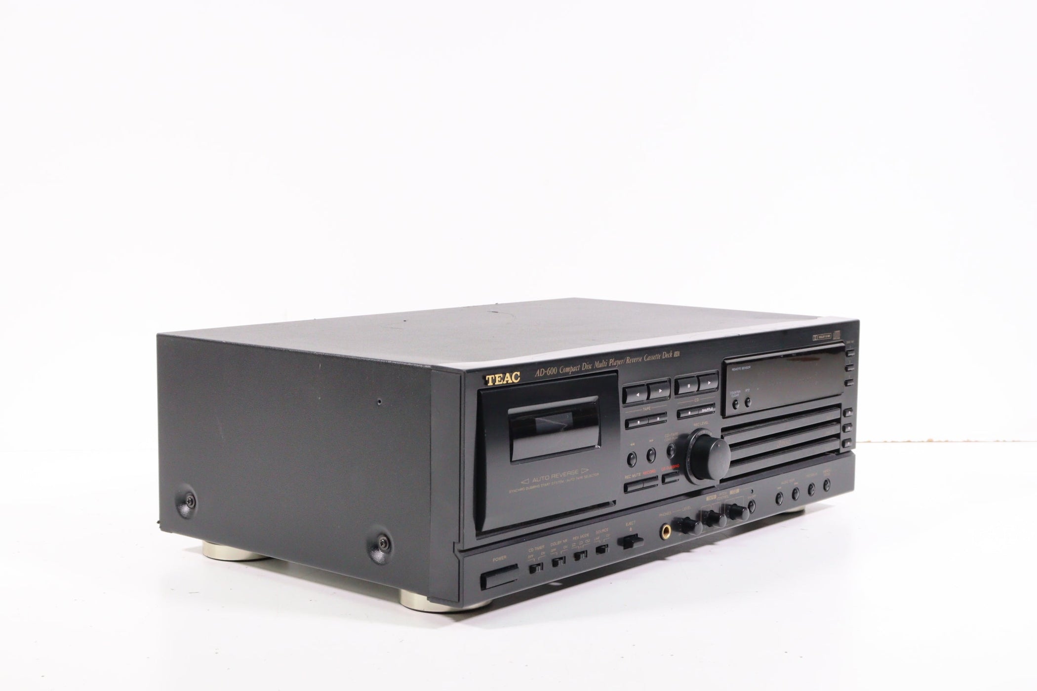 Teac AD-600 3-Disc CD Player and Cassette Deck Combo System (NO BUTTON ...