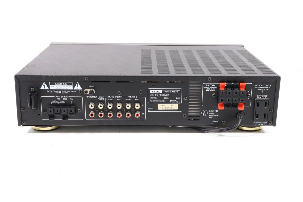 Teac AG-78 AM FM Stereo Receiver (HAS ISSUES) (NO REMOTE)-Audio & Video Receivers-SpenCertified-vintage-refurbished-electronics