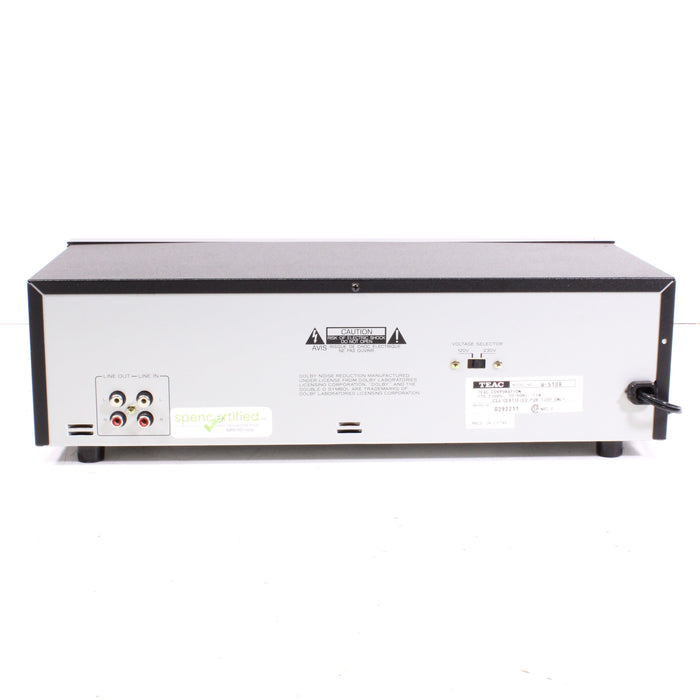 Teac W-518R Auto Reverse Double Cassette Deck High-Speed Dubbing-Cassette Players & Recorders-SpenCertified-vintage-refurbished-electronics
