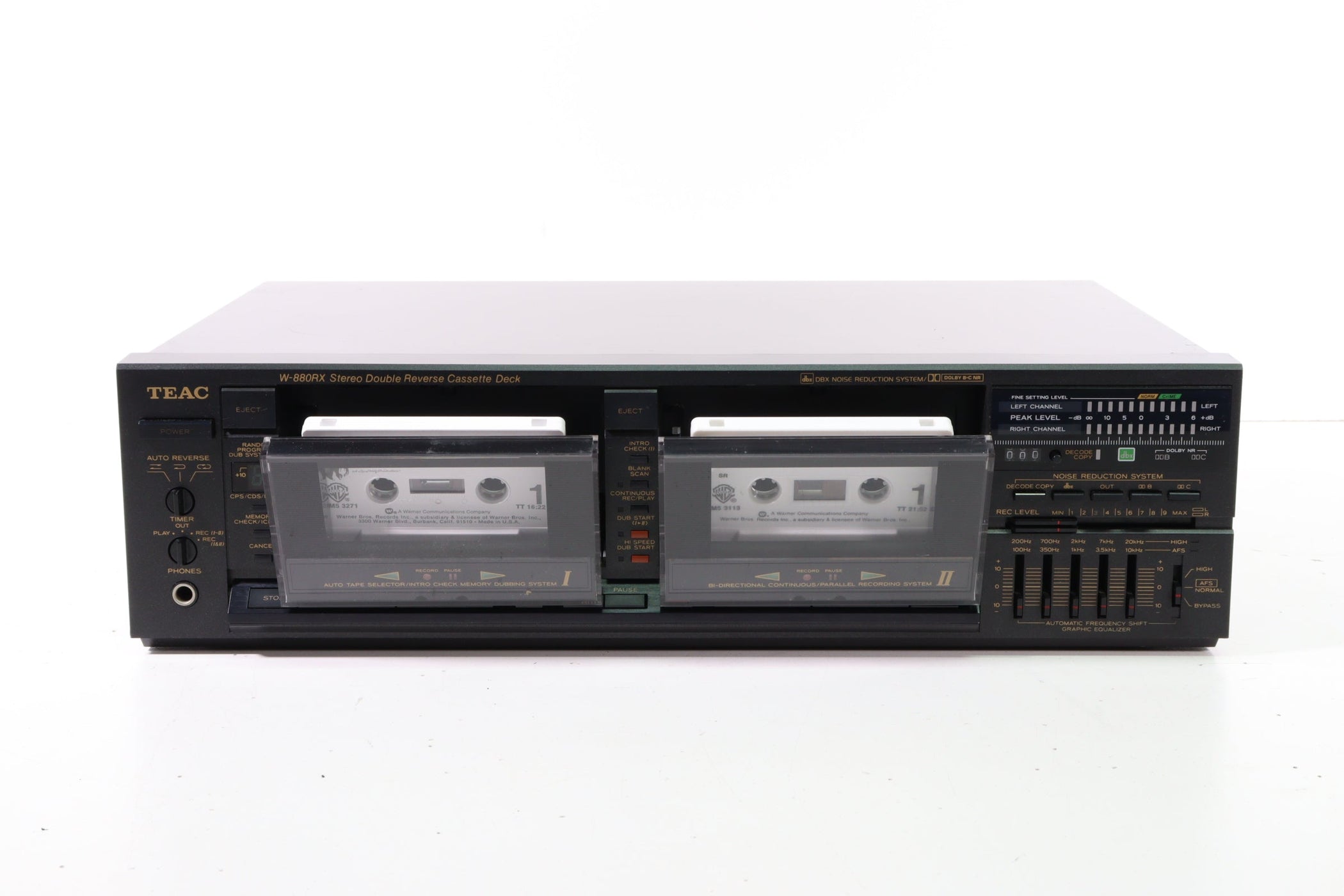 Double Reverse Teac W-880RX Stereo Double Reverse Cassette Deck (DECK A HAS ISSUES ...