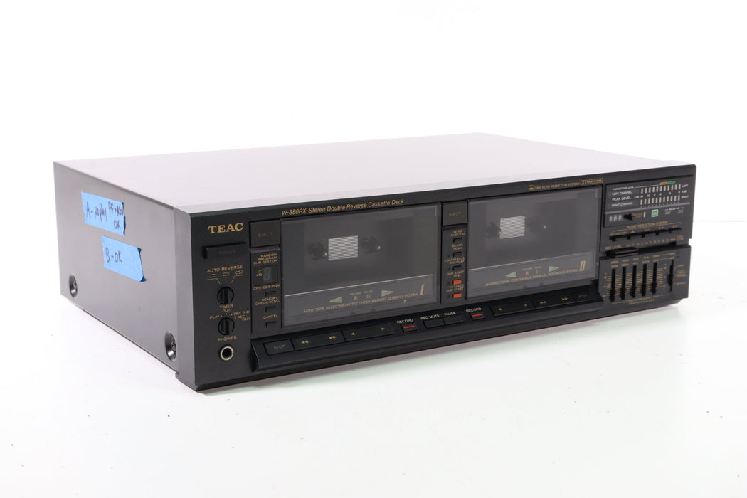 Teac W-880RX Stereo Double Reverse Cassette Deck (DECK A HAS ISSUES)-Cassette Players & Recorders-SpenCertified-vintage-refurbished-electronics