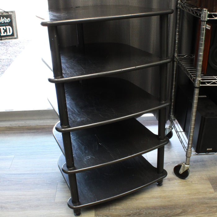 Tech Craft BEH38B-1 Audio Rack Assembled 5-Shelf Shelving Unit (Black)-shelving-SpenCertified-vintage-refurbished-electronics