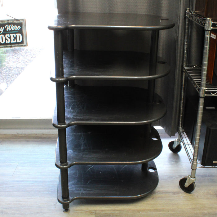 Tech Craft BEH38B-1 Audio Rack Assembled 5-Shelf Shelving Unit (Black)-shelving-SpenCertified-vintage-refurbished-electronics