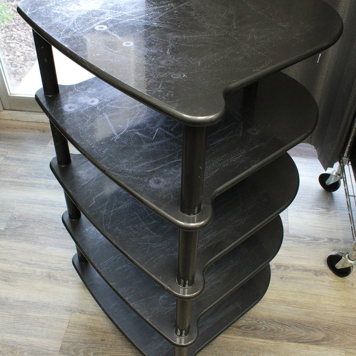 Tech Craft BEH38B-1 Audio Rack Assembled 5-Shelf Shelving Unit (Black)-shelving-SpenCertified-vintage-refurbished-electronics