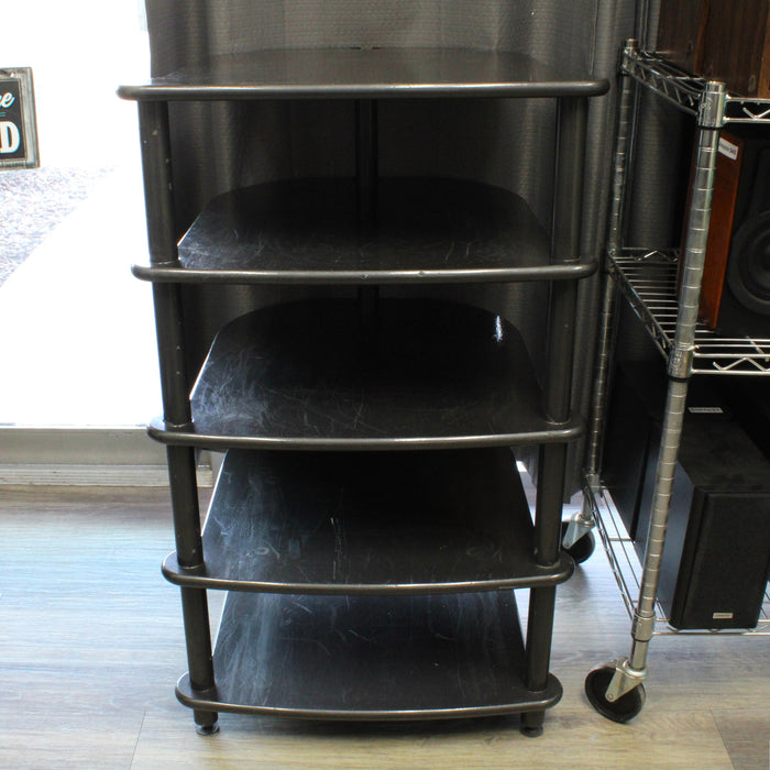 Tech Craft BEH38B-1 Audio Rack Assembled 5-Shelf Shelving Unit (Black)-shelving-SpenCertified-vintage-refurbished-electronics