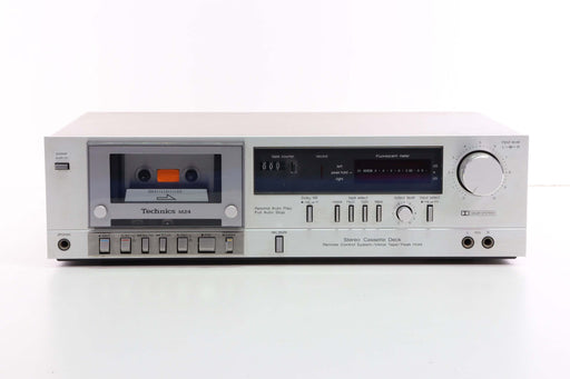 Technics M24 Silver Stereo Cassette Deck (Low Output Level)-Cassette Players & Recorders-SpenCertified-vintage-refurbished-electronics