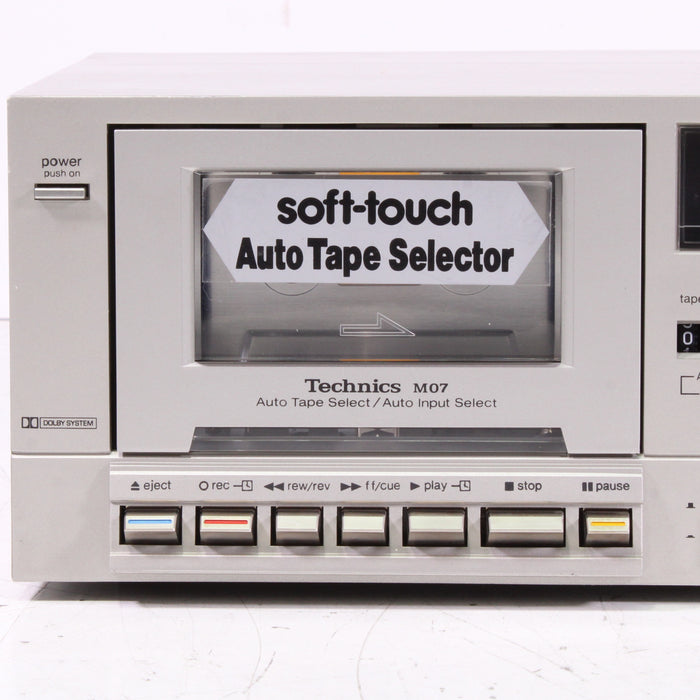 Technics RS-M07 Dolby NR Stereo Cassette Deck (1981)-Cassette Players & Recorders-SpenCertified-vintage-refurbished-electronics