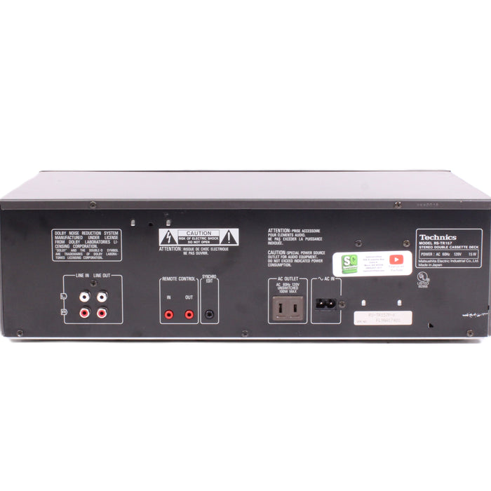Technics RS-TR157 Stereo Dual Cassette Deck Player Recorder-Cassette Players & Recorders-SpenCertified-vintage-refurbished-electronics