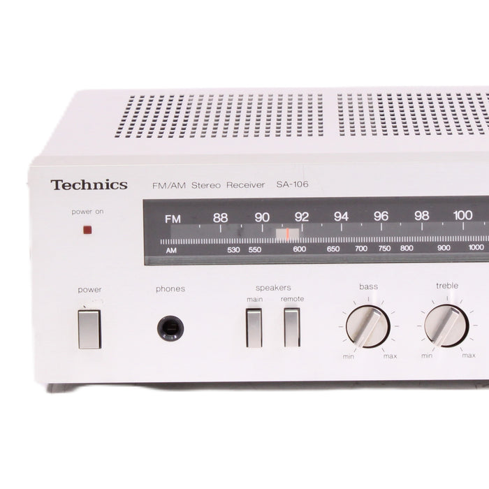 Technics SA-106 Stereo Receiver AM/FM Silver Face with Phono-Audio Receivers-SpenCertified-vintage-refurbished-electronics